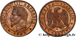 Un centime Napoléon III, tête laurée 1862 Paris F.103/4