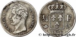 1/4 franc Charles X 1826 Lyon F.164/4