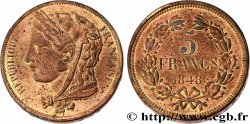 Concours de 5 francs, piéfort de Gayrard 1848 Paris VG.3074 var. SUP 