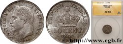 50 centimes Napoléon III, tête laurée 1866 Paris F.188/9