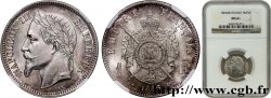 1 franc Napoléon III, tête laurée 1866 Strasbourg F.215/2