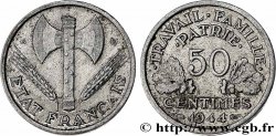 50 centimes Francisque, légère 1944 Beaumont-Le-Roger F.196/5