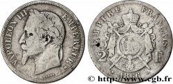 2 francs Napoléon III, tête laurée  1866 Strasbourg F.263/3