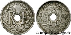 25 centimes Lindauer, petite perforation 1920  F.171/4