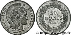Concours de 20 francs, essai en étain de Vauthier-Galle 1848 Paris VG.3038 var VZ/fVZ 