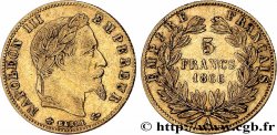 5 francs or Napoléon III, tête laurée 1866 Paris F.502/9
