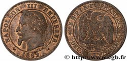 Deux centimes Napoléon III, tête laurée 1862 Bordeaux F.108A/7
