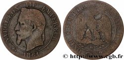 Cinq centimes Napoléon III, tête laurée 1861 Strasbourg F.117/3