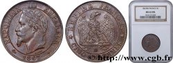 Cinq centimes Napoléon III, tête laurée 1863 Strasbourg F.117/11