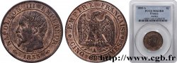 Cinq centimes Napoléon III, tête nue 1855 Paris F.116/17