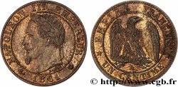 Un centime Napoléon III, tête laurée 1861 Paris F.103/1