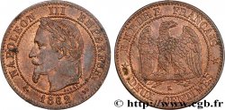 Deux centimes Napoléon III, tête laurée 1862 Bordeaux F.108A/7