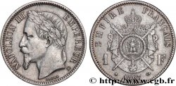 1 franc Napoléon III, tête laurée 1867 Strasbourg F.215/7