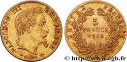 5 francs or Napoléon III, tête laurée 1868 Strasbourg F.502/14 AU 