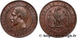 Dix centimes Napoléon III, tête nue 1855 Lyon F.133/26