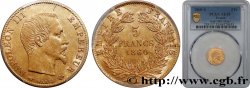5 francs or Napoléon III, tête nue, grand module 1860 Paris F.501/10