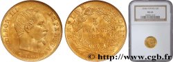 5 francs or Napoléon III, tête nue, grand module 1858 Paris F.501/5