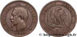 Dix centimes Napoléon III, tête nue 1854 Strasbourg F.133/13