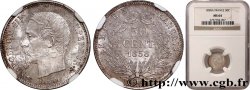 50 centimes Napoléon III, tête nue 1858 Paris F.187/9 MS64 NGC