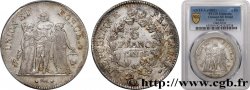 5 francs Union et Force, Union serré, seulement glands intérieurs 1803 Paris F.288/188 TTB PCGS