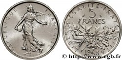 Piéfort Argent de 5 francs Semeuse 1968 Paris GEM.153 P3 MS 