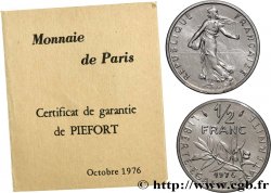 Piéfort argent de 1/2 franc Semeuse 1976 Pessac GEM.91 P2