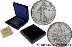 Piéfort Cu-Ni de 5 francs Semeuse, Certificat n°001 1984 Pessac GEM.154 P1