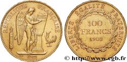100 francs or Génie, tranche inscrite en relief Dieu protège la France 1903 Paris F.552/16