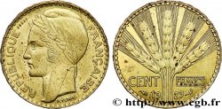 Concours de 100 francs or, essai de Turin en bronze-aluminium 1929 Paris GEM.283 4