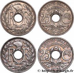 Lot de deux pièces de 25 centimes Lindauer n.d.  F.171/12