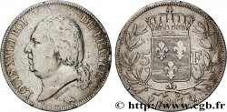 5 francs Louis XVIII, tête nue 1817 Perpignan F.309/25