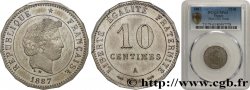 Essai de 10 centimes Merley, Type II, 18 pans, sans faisceau ni rameau 1887 Paris GEM.27 3