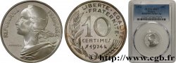 Piéfort Argent de 10 centimes Marianne 1974 Pessac GEM.46 P2
