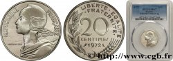 Piéfort Argent de 20 centimes Marianne 1972 Paris GEM.56 P2