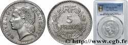 5 francs Lavrillier, aluminium, 9 fermé 1948  F.339/14