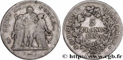 5 francs Union et Force, Union serré, avec glands intérieurs et gland extérieur 1801 Bordeaux F.288/159