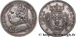 5 francs Louis XVIII, buste habillé 1815 Perpignan F.308/28