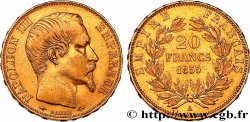 20 francs or Napoléon III, tête nue 1855 Paris F.531/4