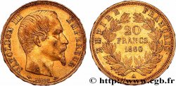 20 francs or Napoléon III, tête nue 1860 Paris F.531/18