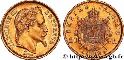 20 francs or Napoléon III, tête laurée 1862 Paris F.532/3
