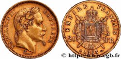 20 francs or Napoléon III, tête laurée 1863 Paris F.532/6 XF 
