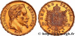 20 francs or Napoléon III, tête laurée 1867 Paris F.532/15