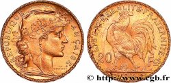 20 francs or Coq, Dieu protège la France 1906 Paris F.534/11