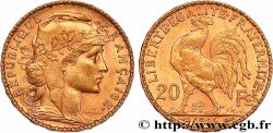 20 francs or Coq, Dieu protège la France 1906 Paris F.534/11
