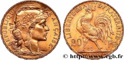 20 francs or Coq, Liberté Égalité Fraternité 1907 Paris F.535/1