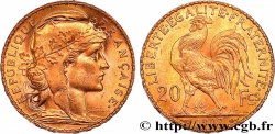 20 francs or Coq, Liberté Égalité Fraternité 1907 Paris F.535/1