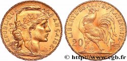 20 francs or Coq, Liberté Égalité Fraternité 1908 Paris F.535/2