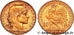 20 francs or Coq, Liberté Égalité Fraternité 1912 Paris F.535/6