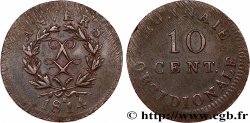 10 cent. Anvers au double L, frappe de l’atelier de Wolschot 1814 Anvers F.130C/2 TTB 
