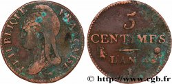 5 centimes Dupré, petit module 1796 Limoges F.113/2